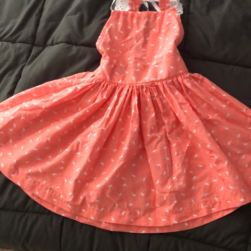 Coral handmade sundress size 3-4
